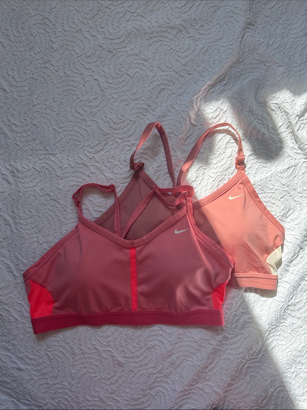 Nike Pink & Coral Low-Impact Sports Bra Duo
